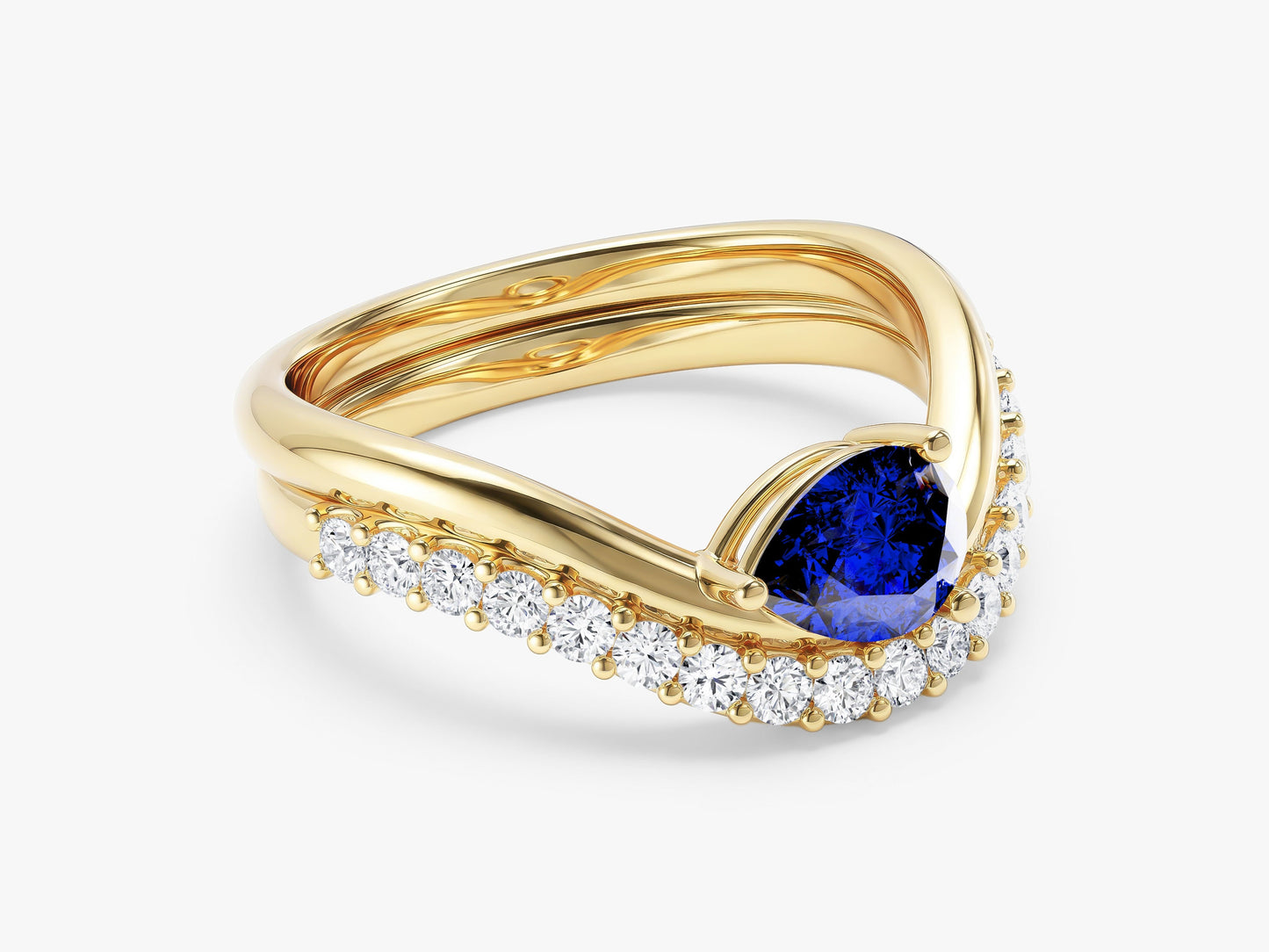 Double Band Birthstone Ring