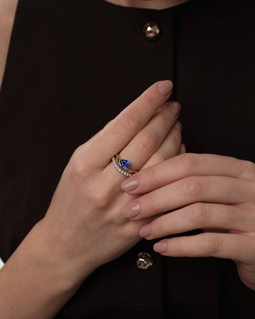 Double Band Birthstone Ring