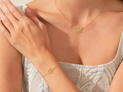 Plain Birthflower Necklace