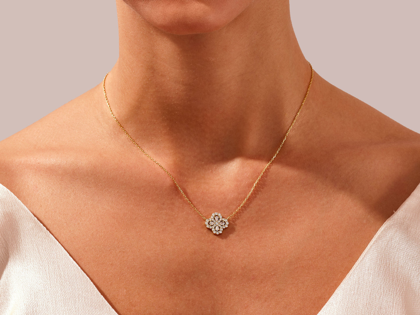 Floral Cluster Necklace