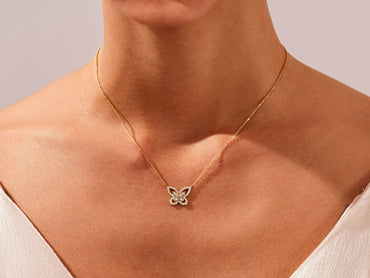 Double Butterfly Necklace