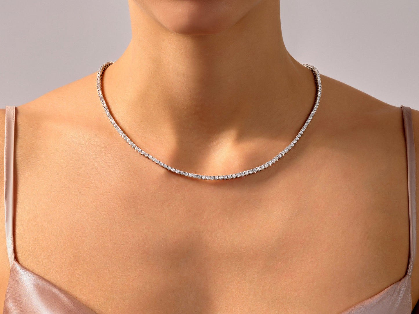 Lab Diamond Tennis Necklace (2.80 mm)