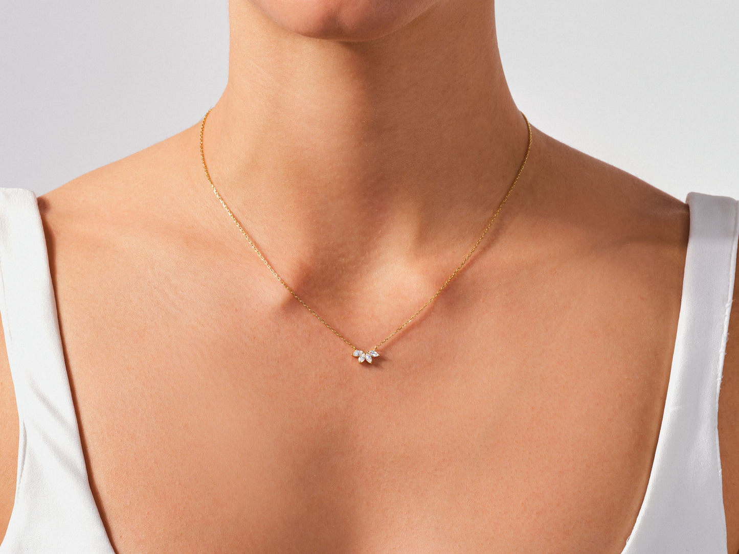 Marquise Crown Necklace