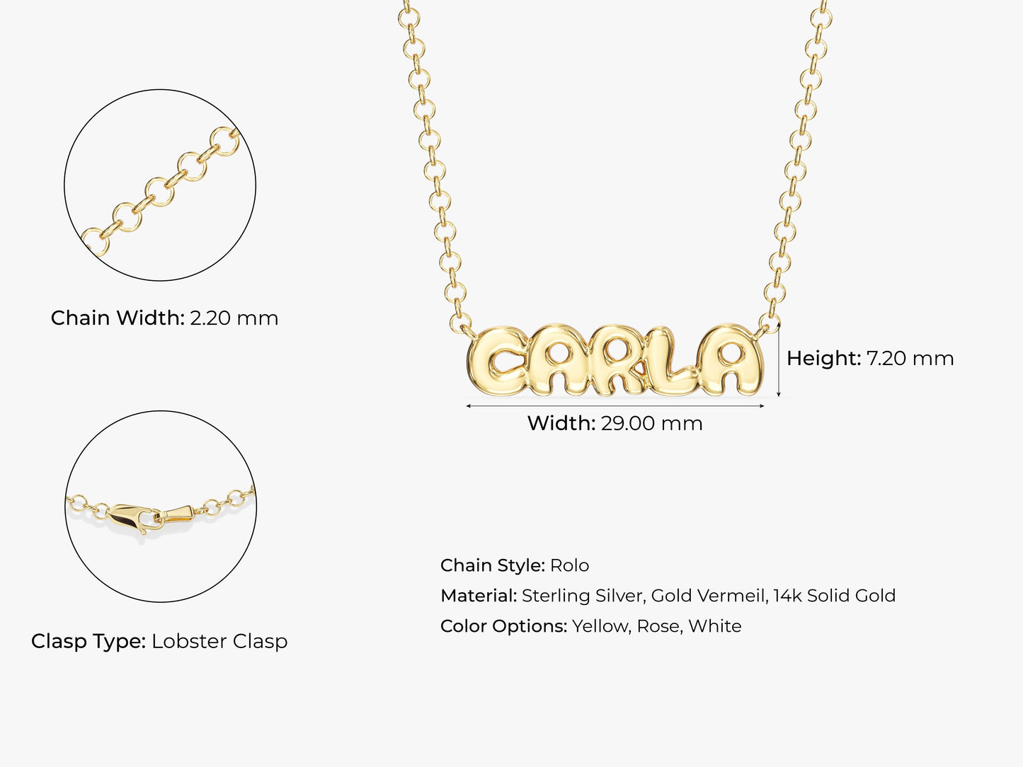 Bubble Name Necklace