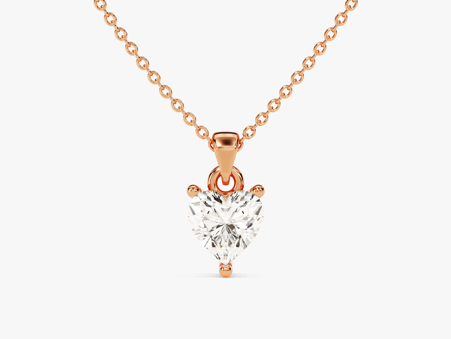 Heart Cut Solitaire Pendant (0.50 CT)