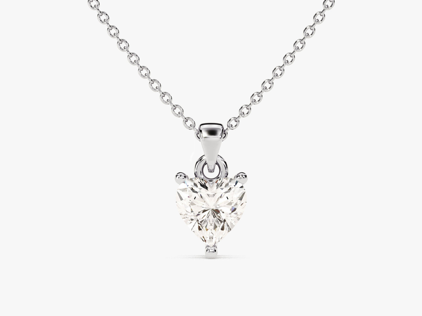 Heart Cut Solitaire Pendant (0.50 CT)