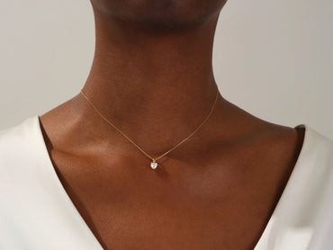 Heart Cut Solitaire Pendant (0.50 CT)