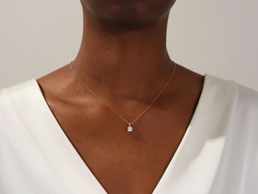 Cushion Cut Solitaire Pendant (0.50 CT)