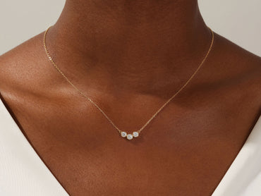Trio-Bezel Set Necklace (0.75 CT)