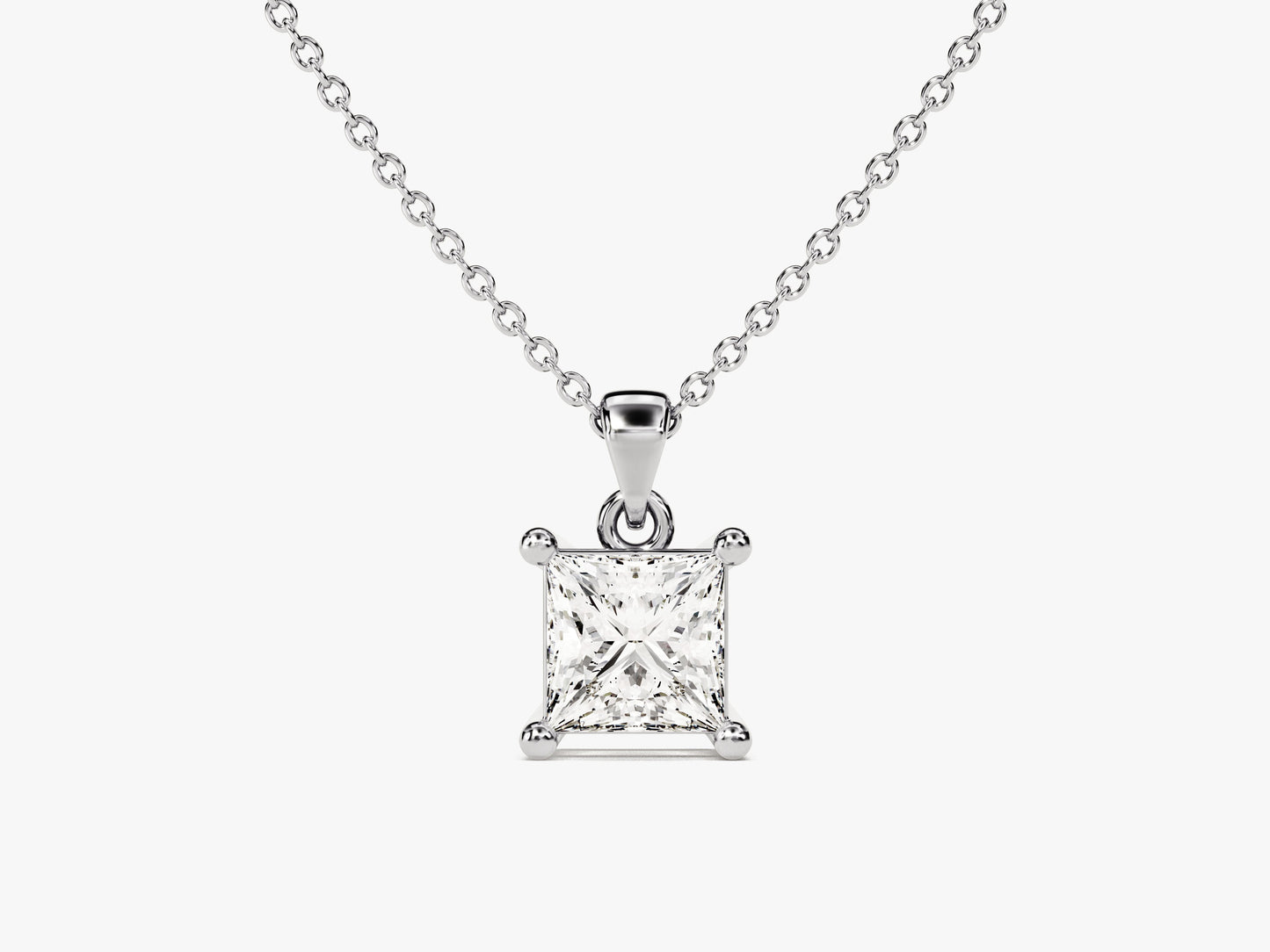 Princess Cut Solitaire Pendant (0.50 CT)