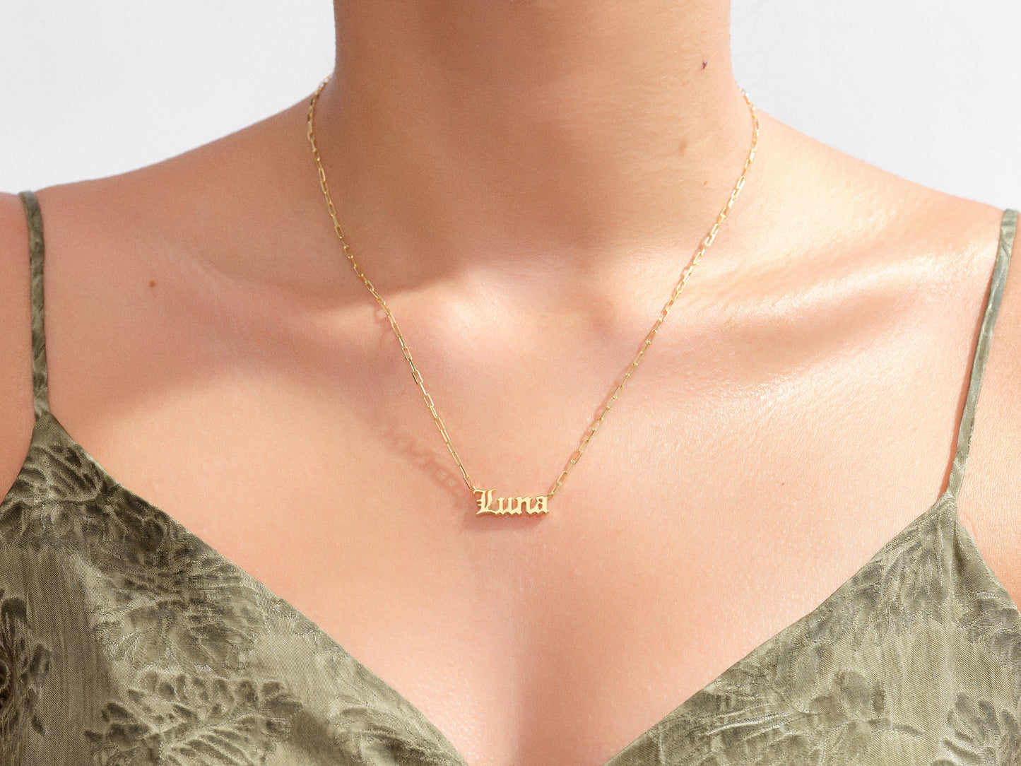 Personalized Paperclip Name Necklace
