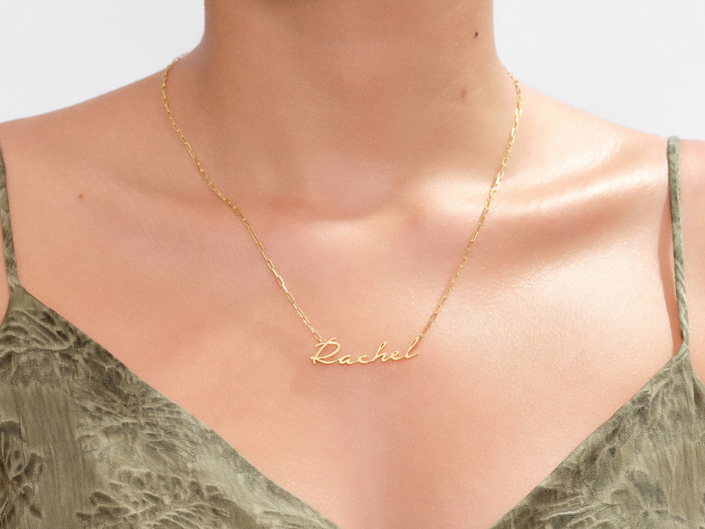 Personalized Paperclip Name Necklace