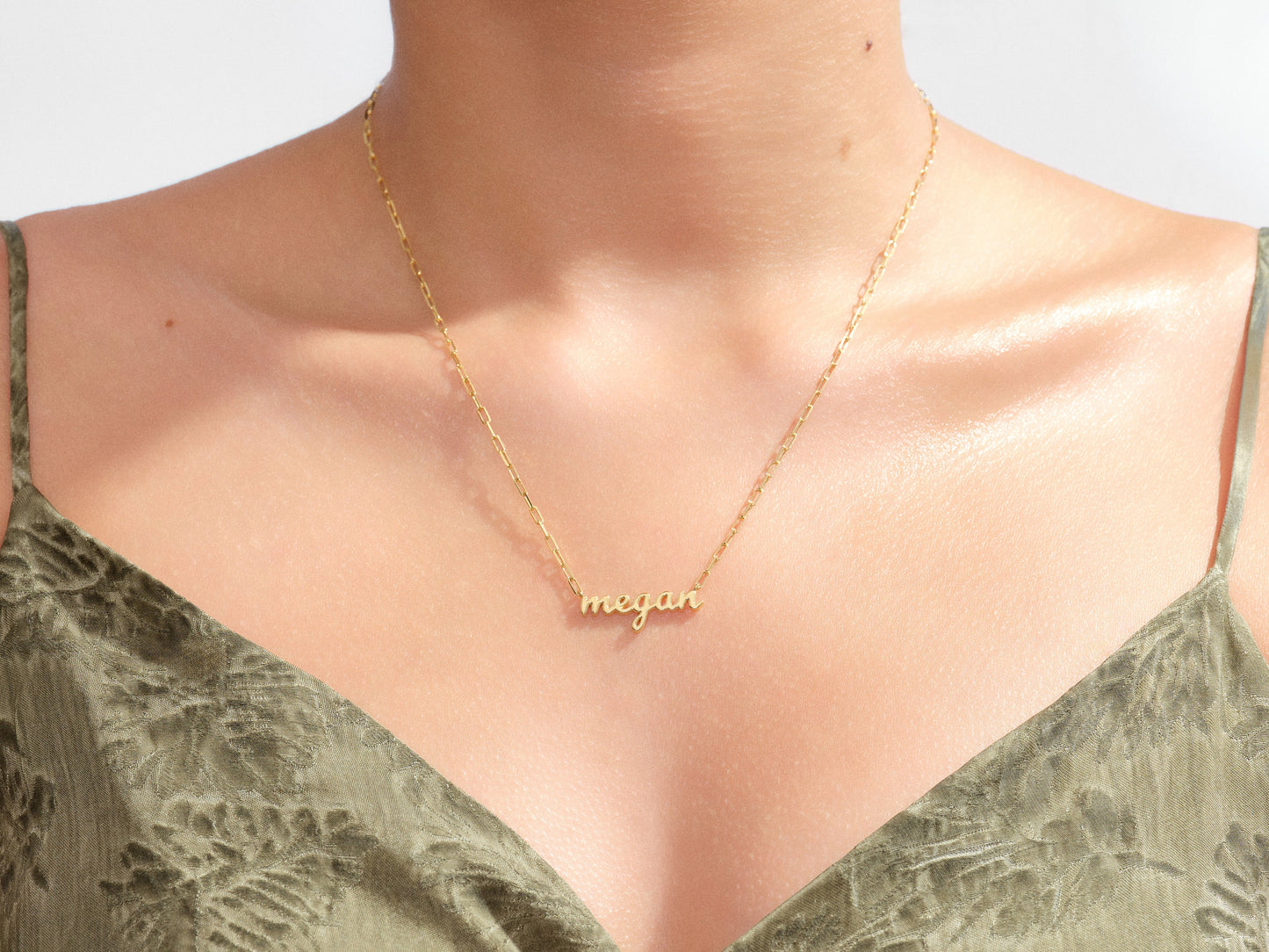 Personalized Paperclip Name Necklace