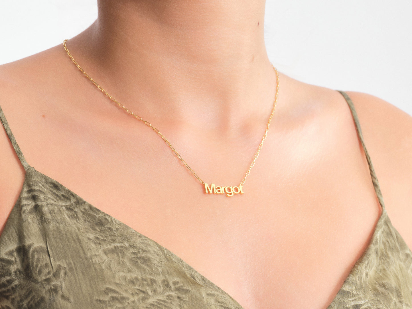 Personalized Paperclip Name Necklace