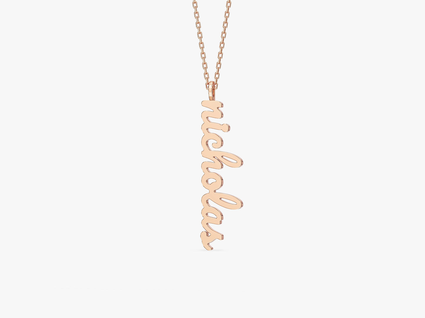Cursive Vertical Name Necklace