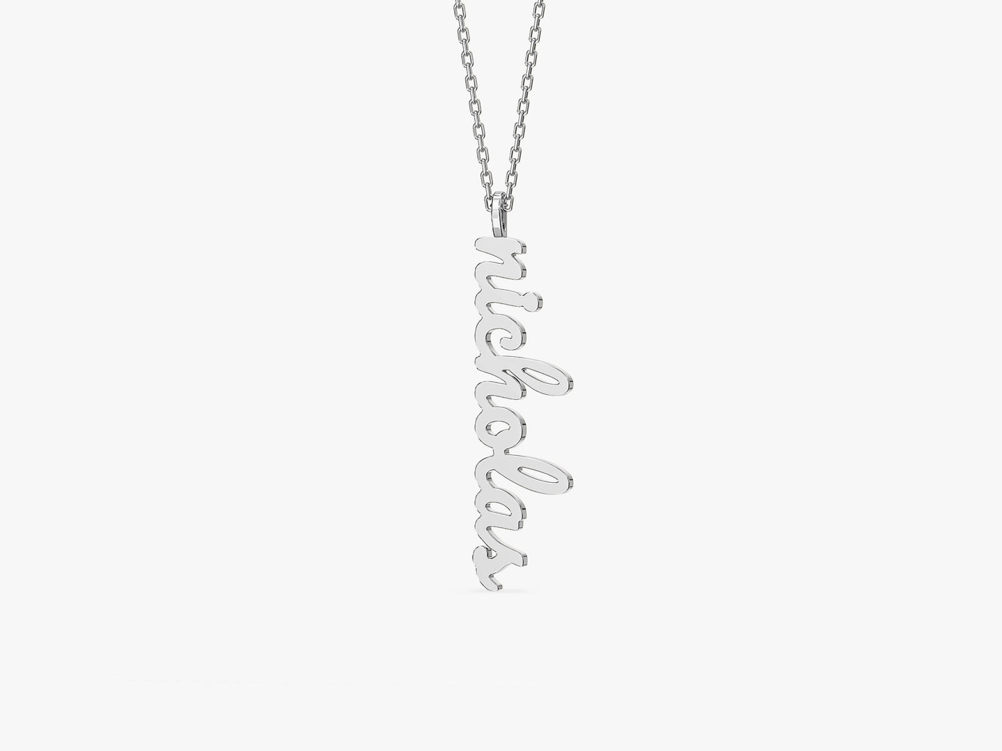 Cursive Vertical Name Necklace