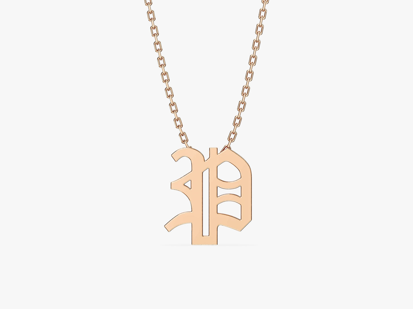 Old English Initial Necklace
