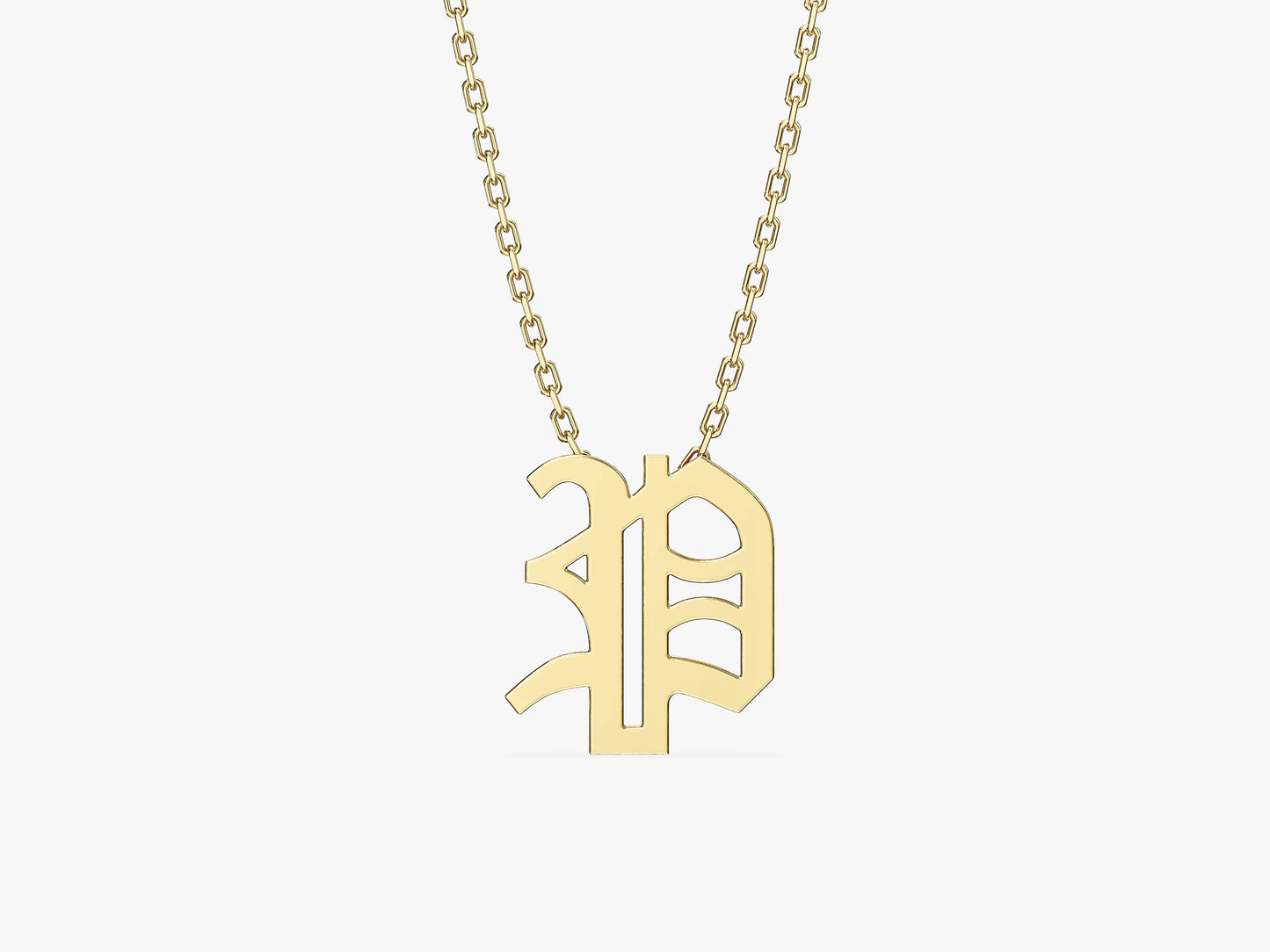 Old English Initial Necklace