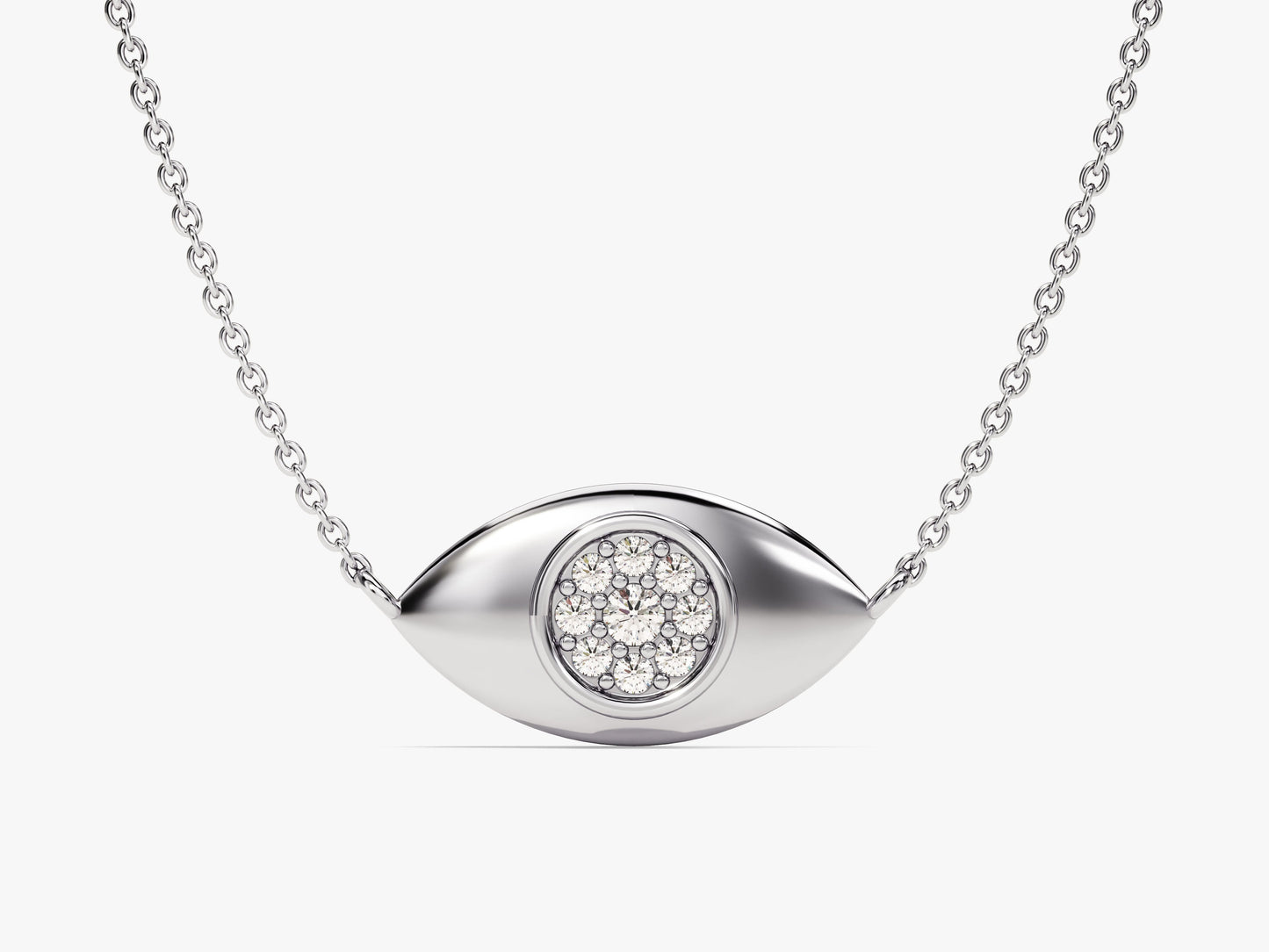 Micro Prong Eye Necklace