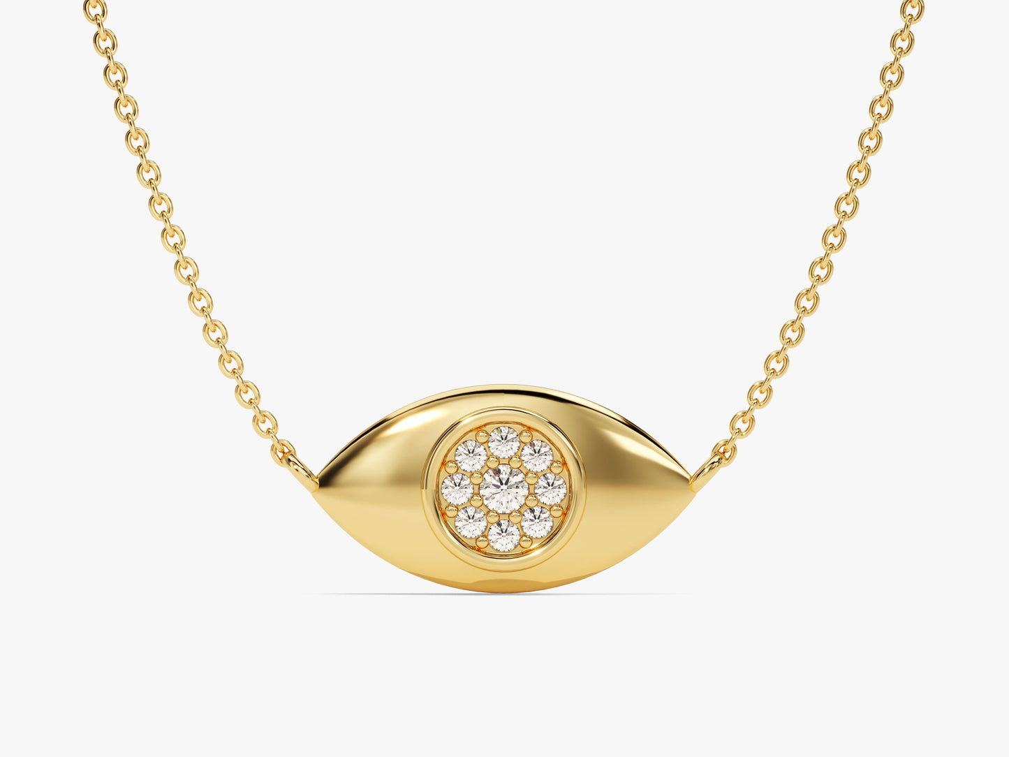 Micro Prong Eye Necklace