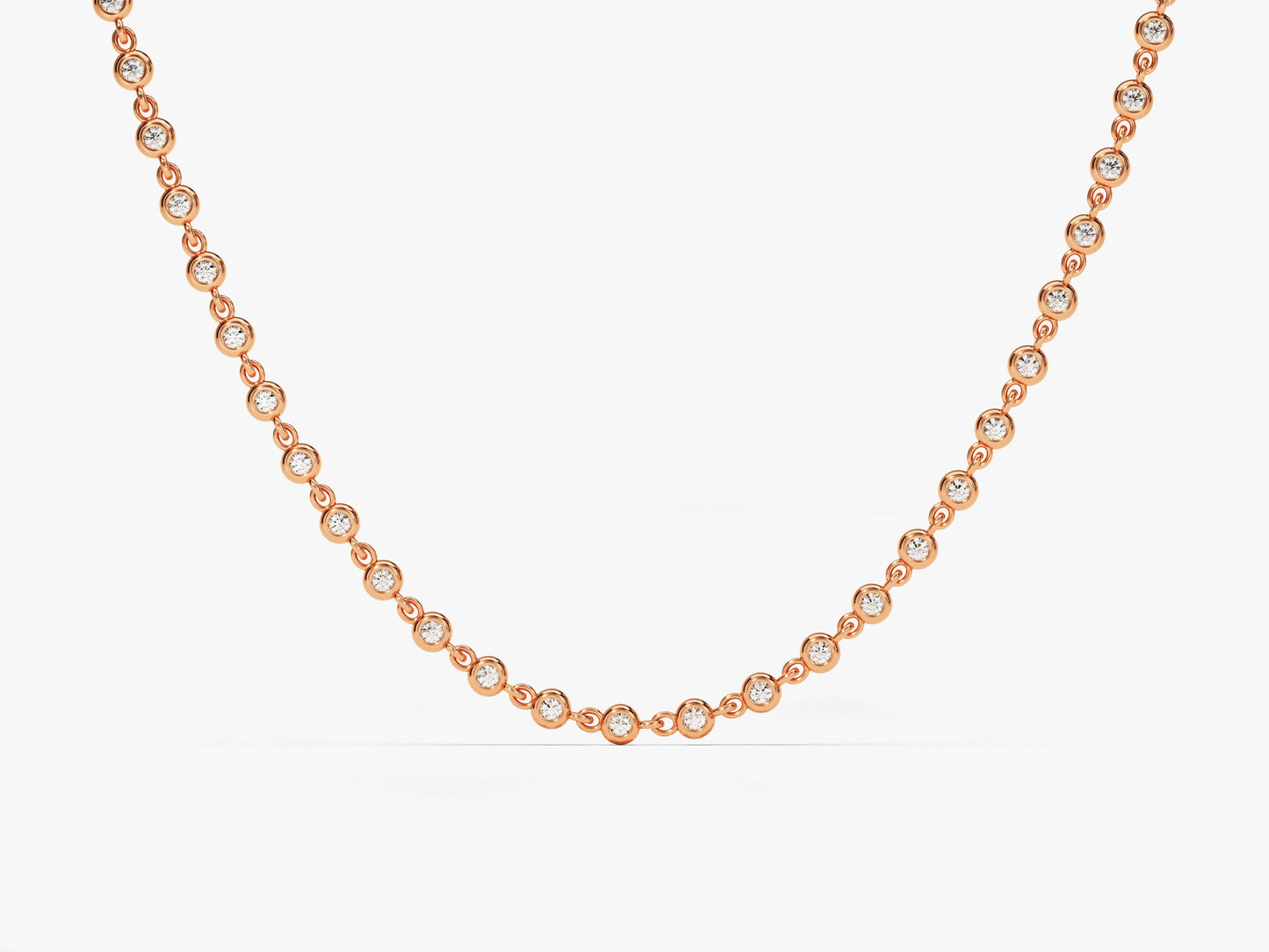 Mother's Bezel Moissanite Tennis Necklace