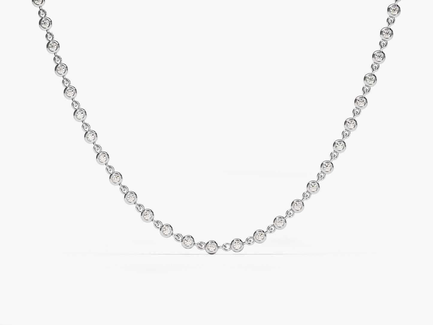Mother's Bezel Moissanite Tennis Necklace
