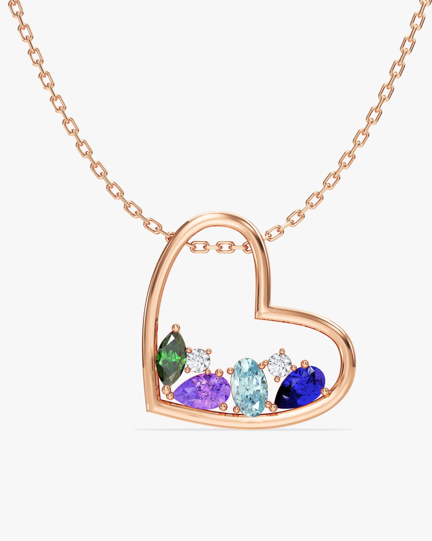 Cluster Birthstone Necklace