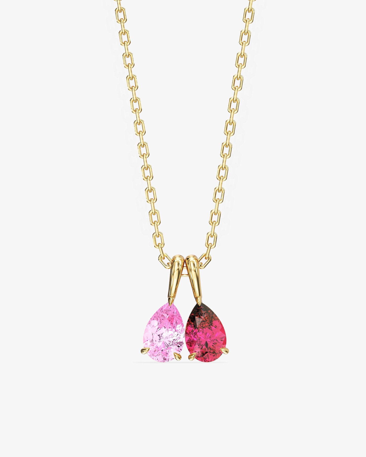 Pear Family Birthstone Necklace