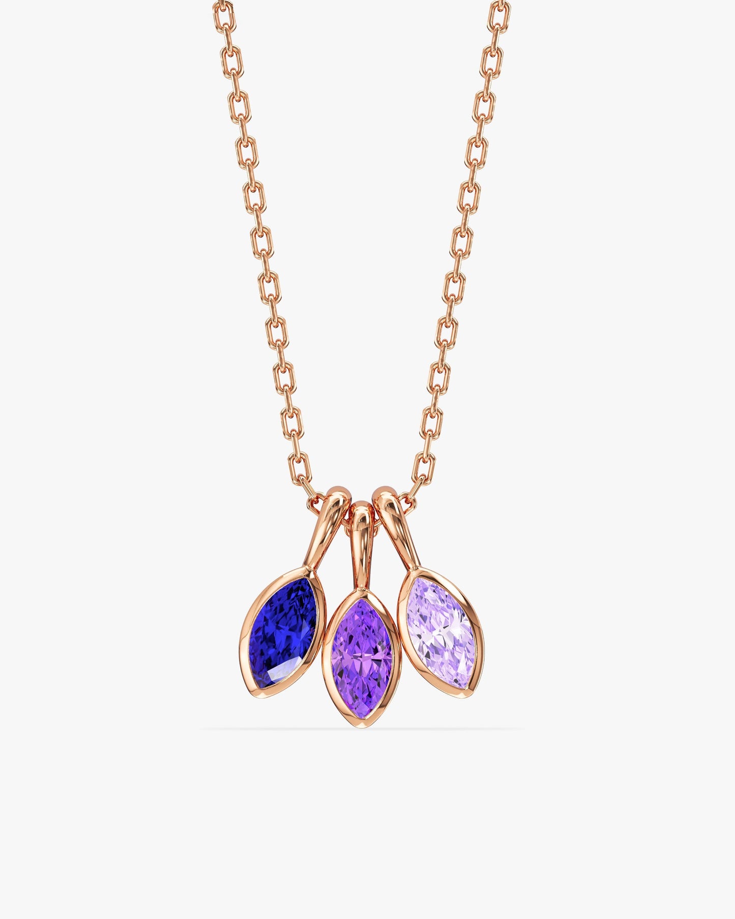 Marquise Family Birthstone Necklace
