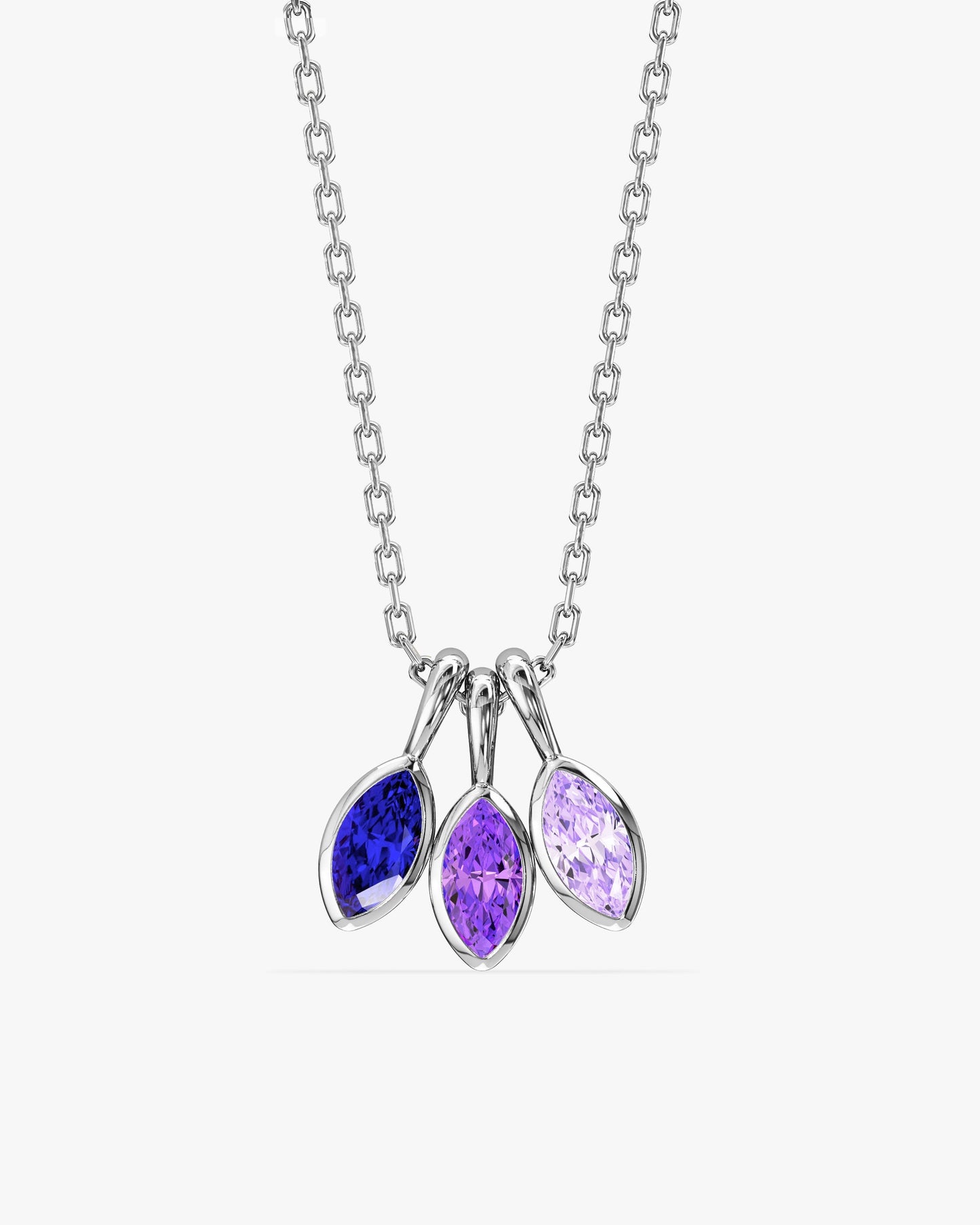 Marquise Family Birthstone Necklace