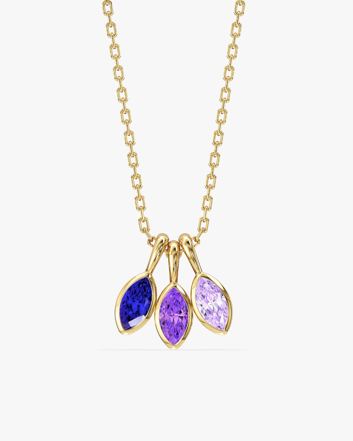 Marquise Family Birthstone Necklace