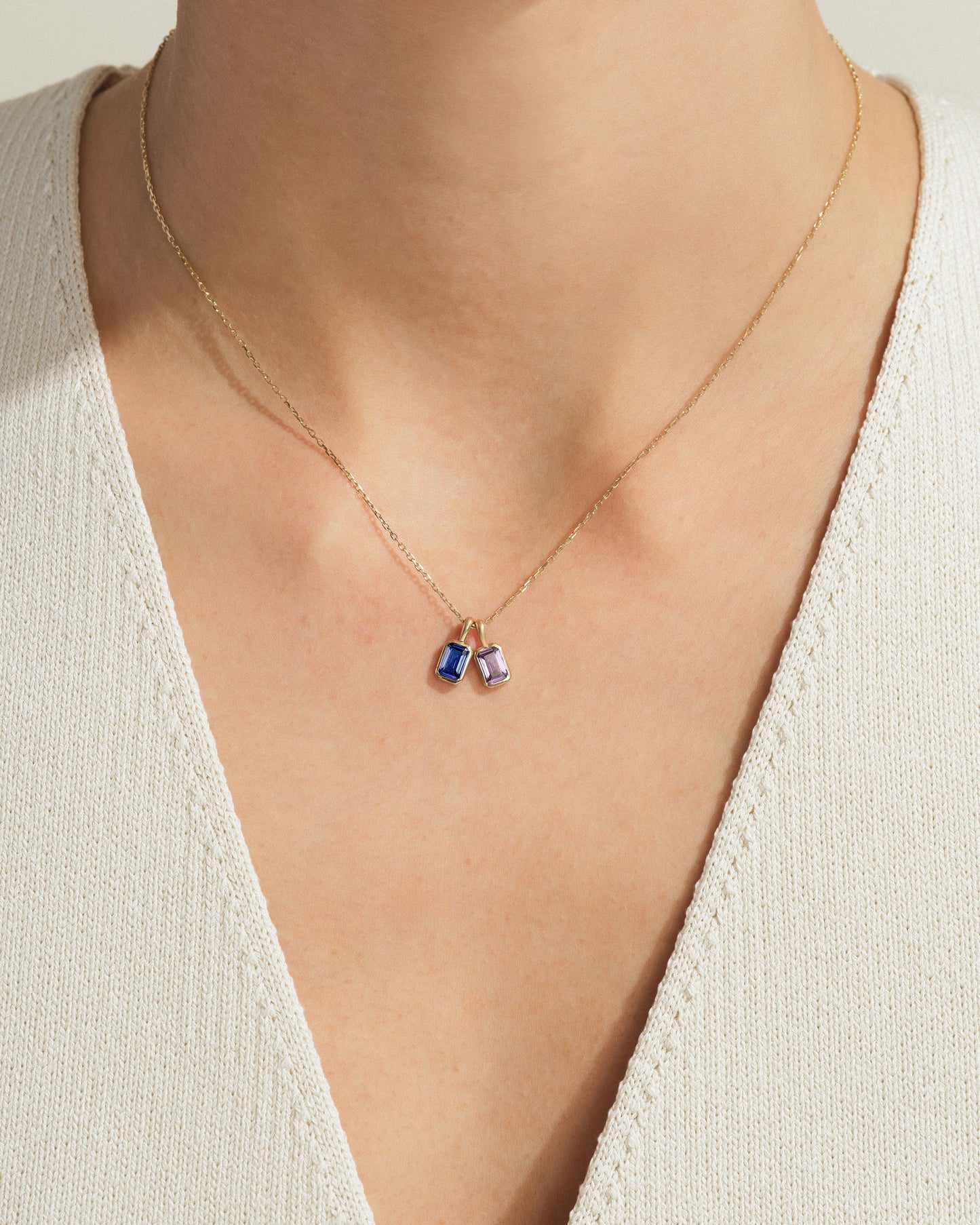 Emerald Family Birthstone Necklace