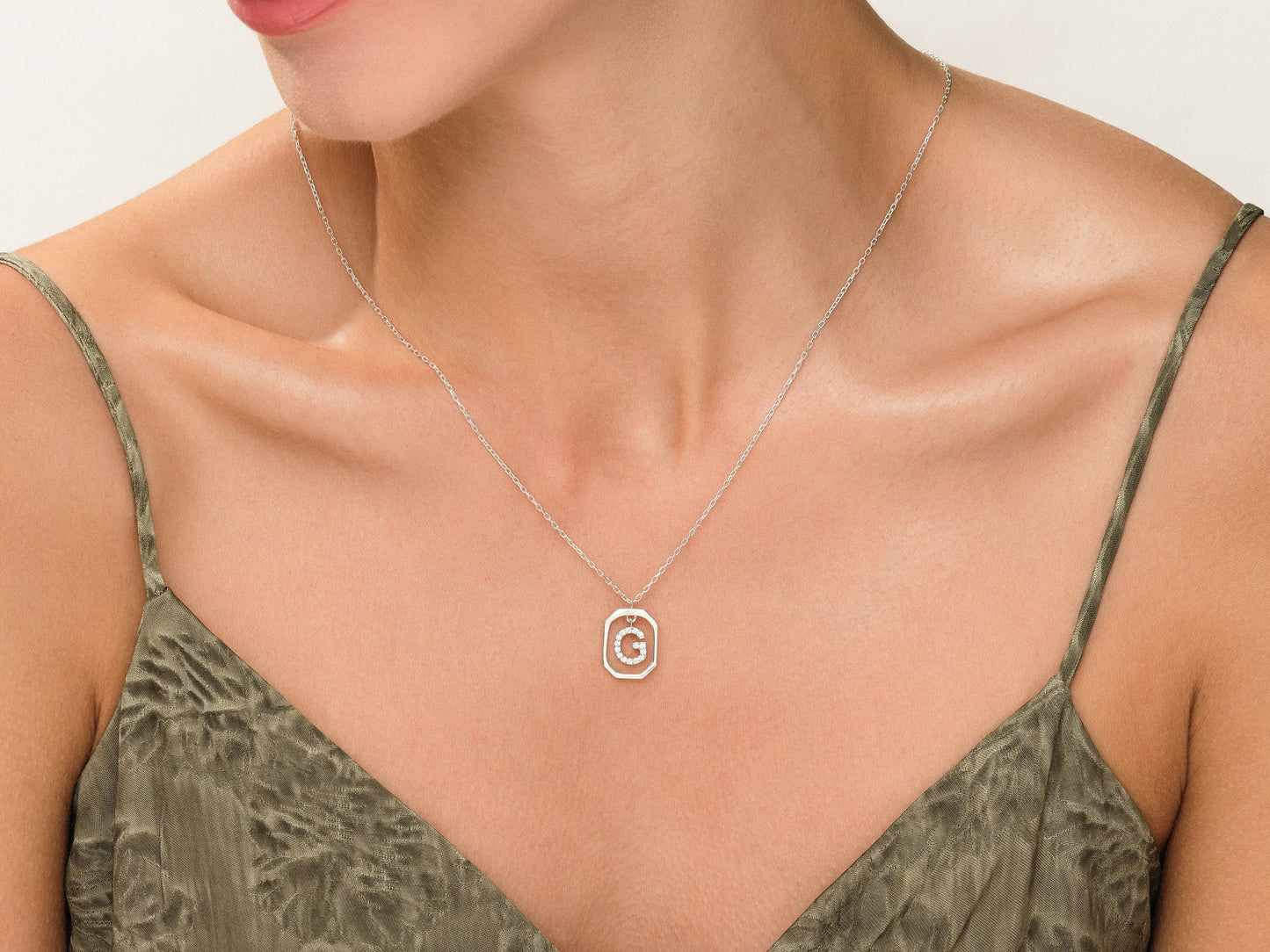 Initial Frame Necklace