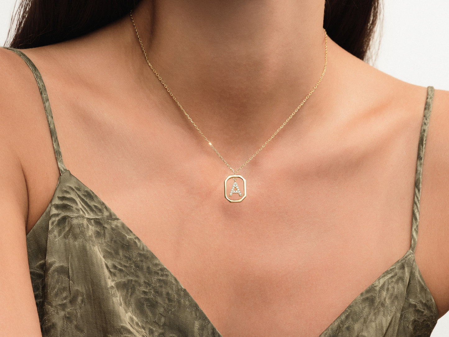 Initial Frame Necklace