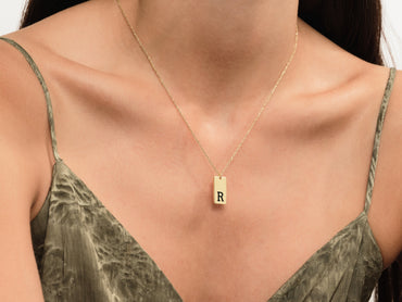 Initial Tag Necklace