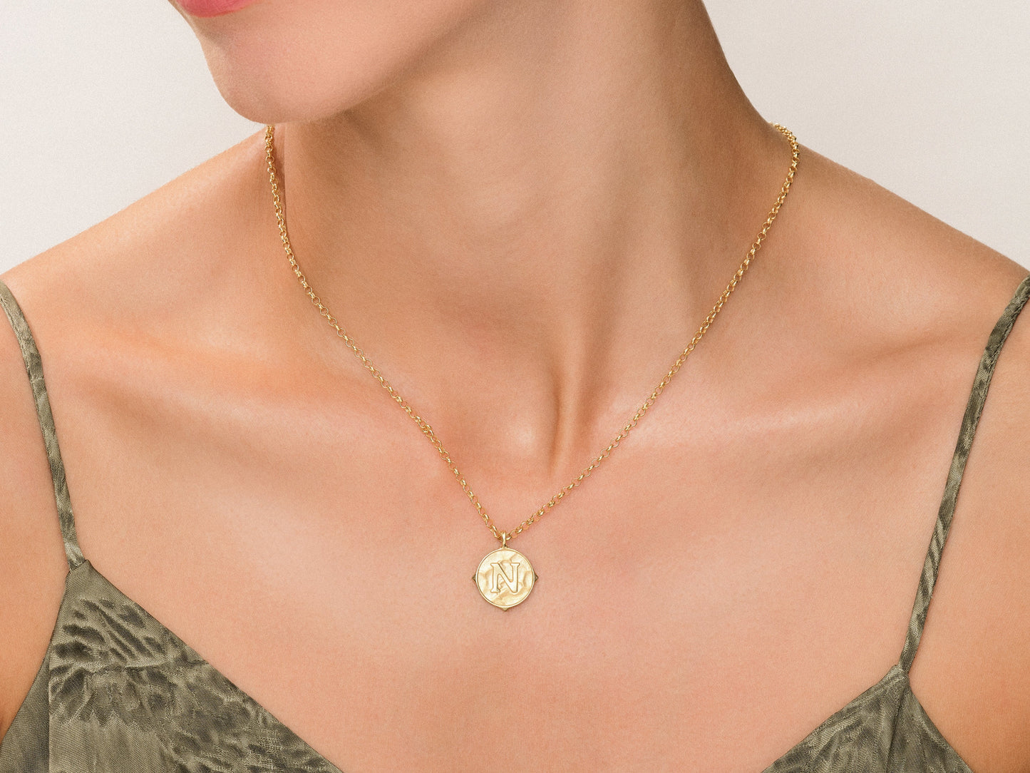 Initial Sand Necklace