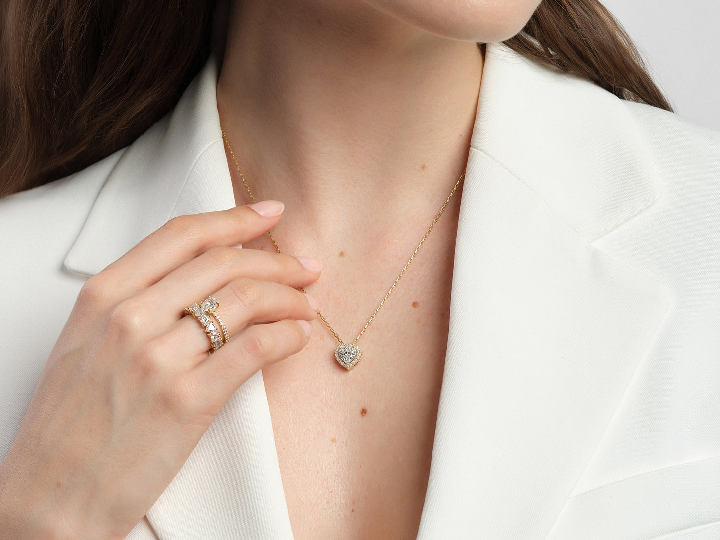 Halo Heart Necklace