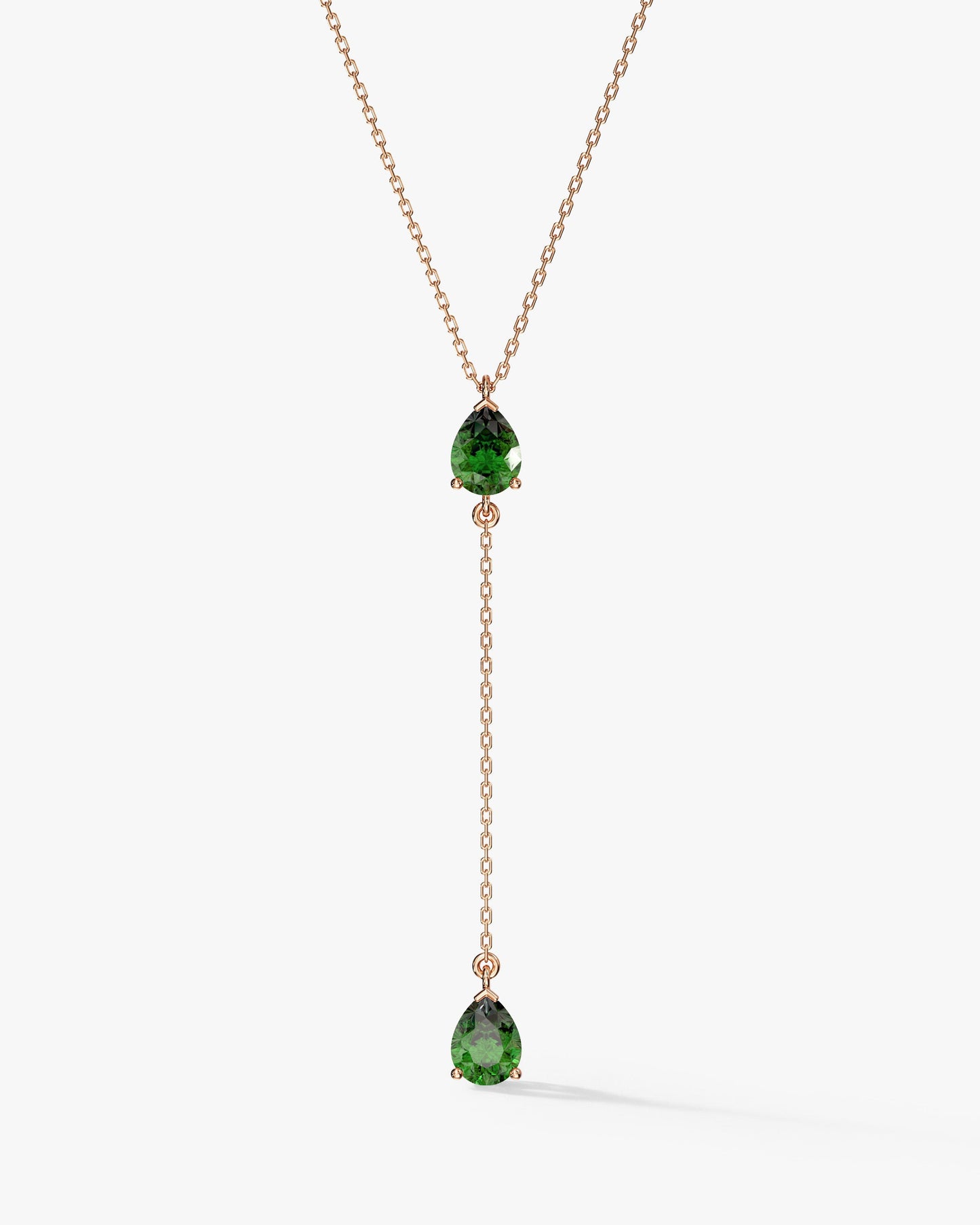 Pear Birthstone Drop Necklace