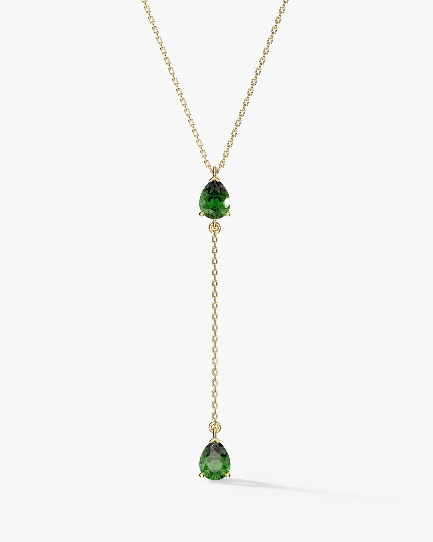 Pear Birthstone Drop Necklace