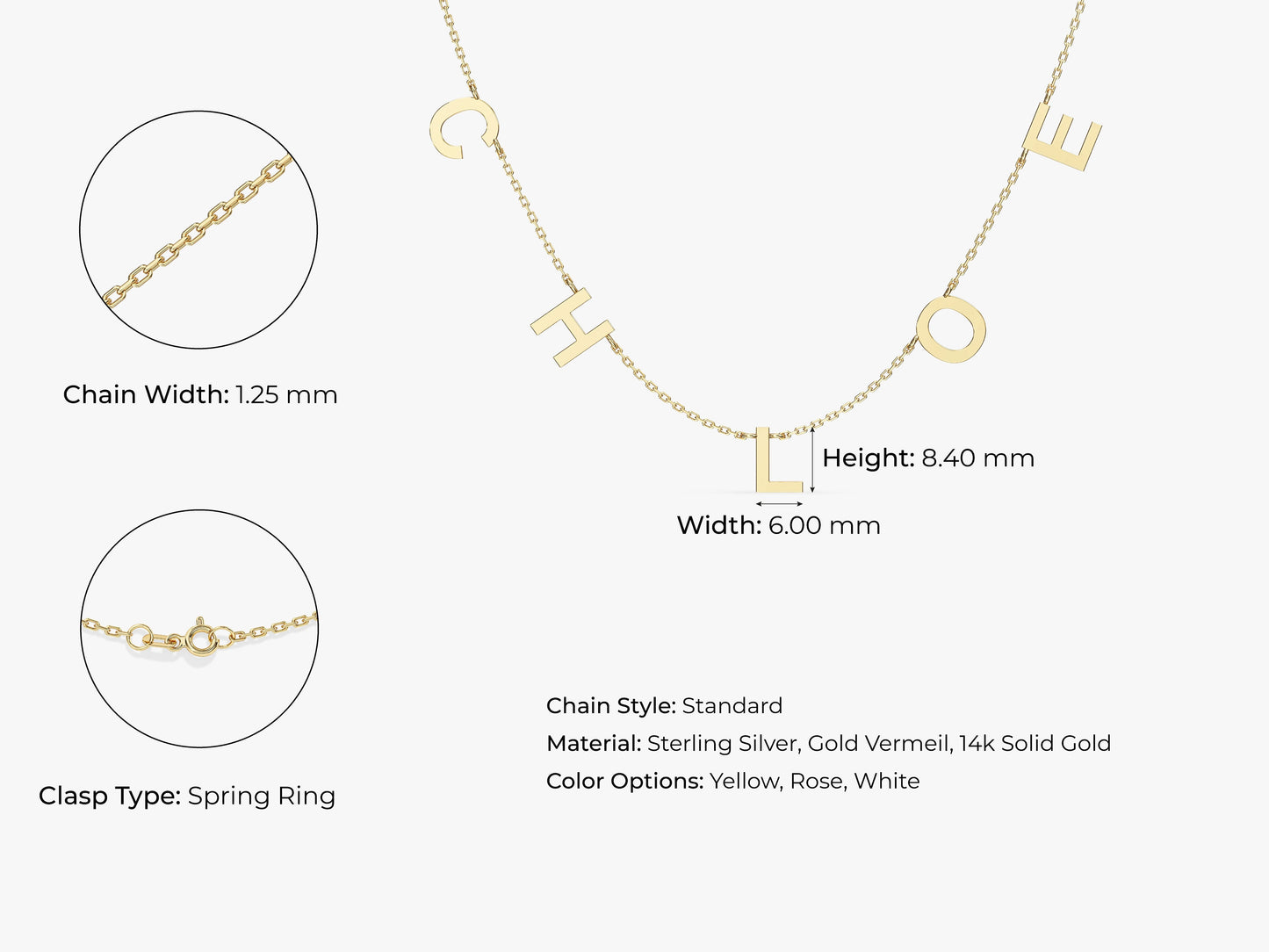 Letter Name Necklace
