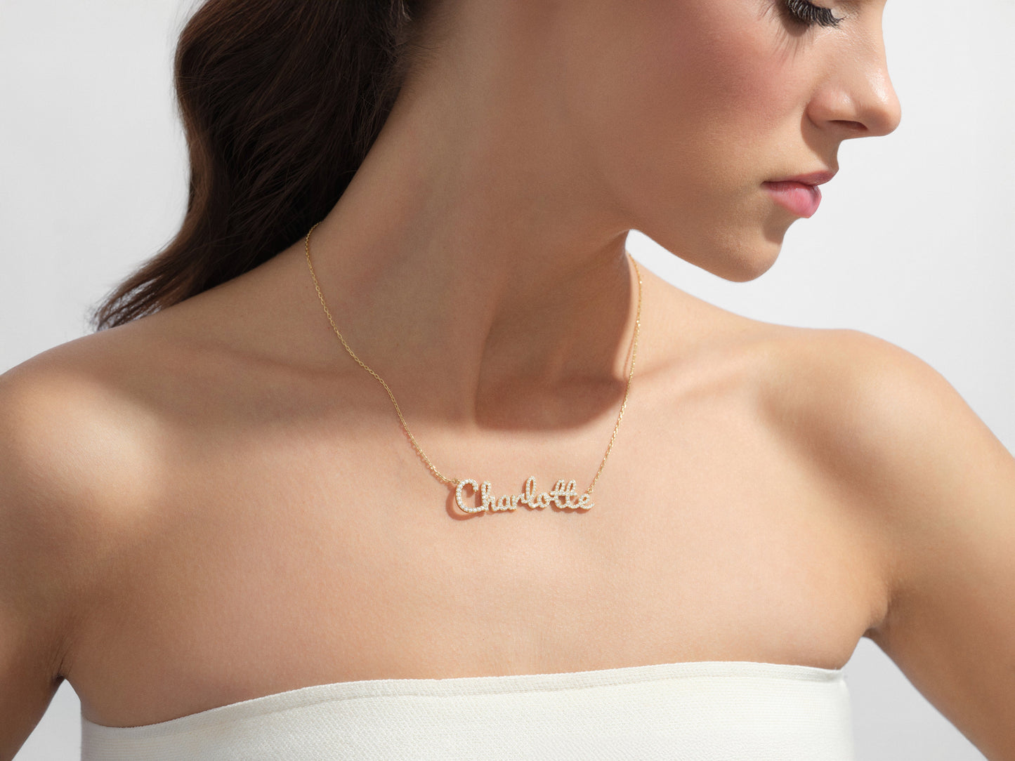 Pave Name Necklace