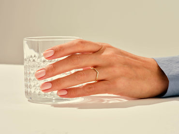 Nine-Stone Curved Wedding Band