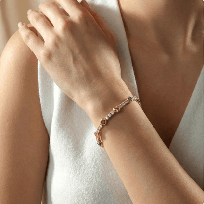 Family Tennis Bracelet with Rainbow Birthstones