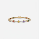 Family Tennis Bracelet with Rainbow Birthstones