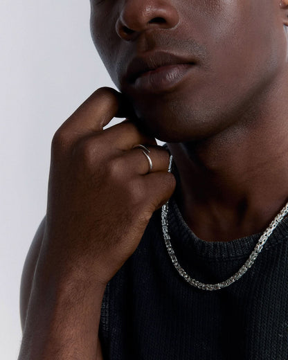Forged Minimalist Open Ring - 925k Sterling Silver