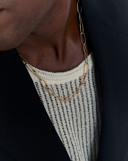 Bold Paper Clip Chain Necklace - Chain Jewelry