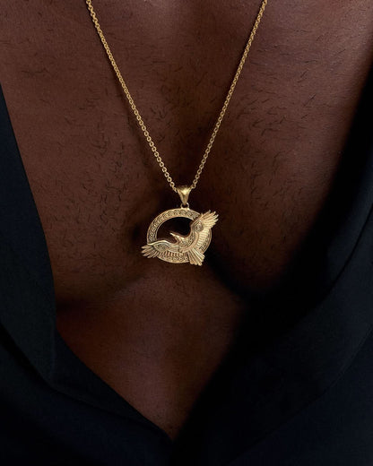 Nordic Mythology Eagle Pendant Necklace - Handmade Jewelry
