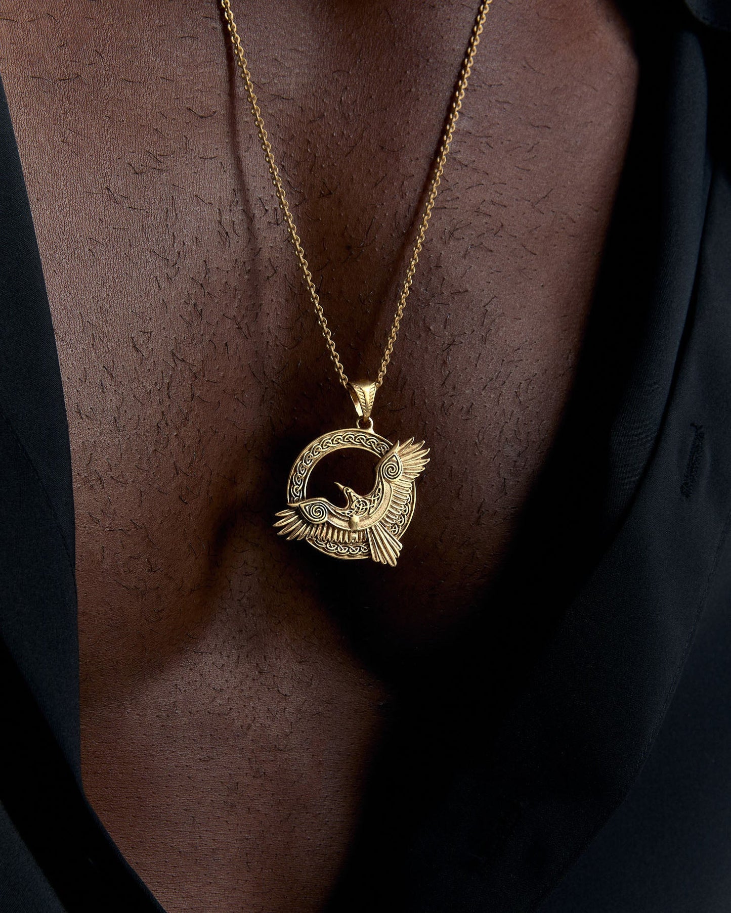 Nordic Mythology Eagle Pendant Necklace - Handmade Jewelry