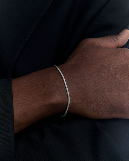 Italian Flat Chain Bracelet - 925k Sterling Silver