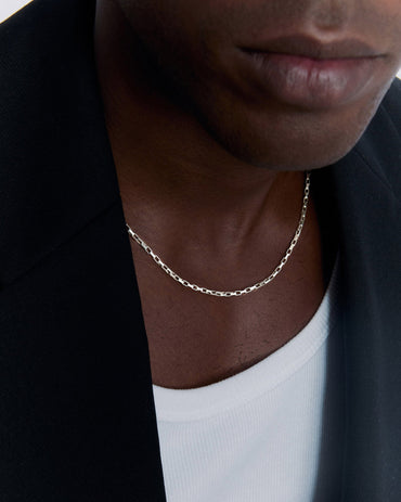 Silver Mini Paper Clip Necklace - Chain Jewelry